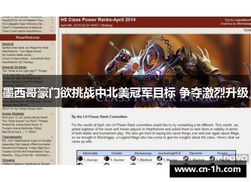 墨西哥豪门欲挑战中北美冠军目标 争夺激烈升级